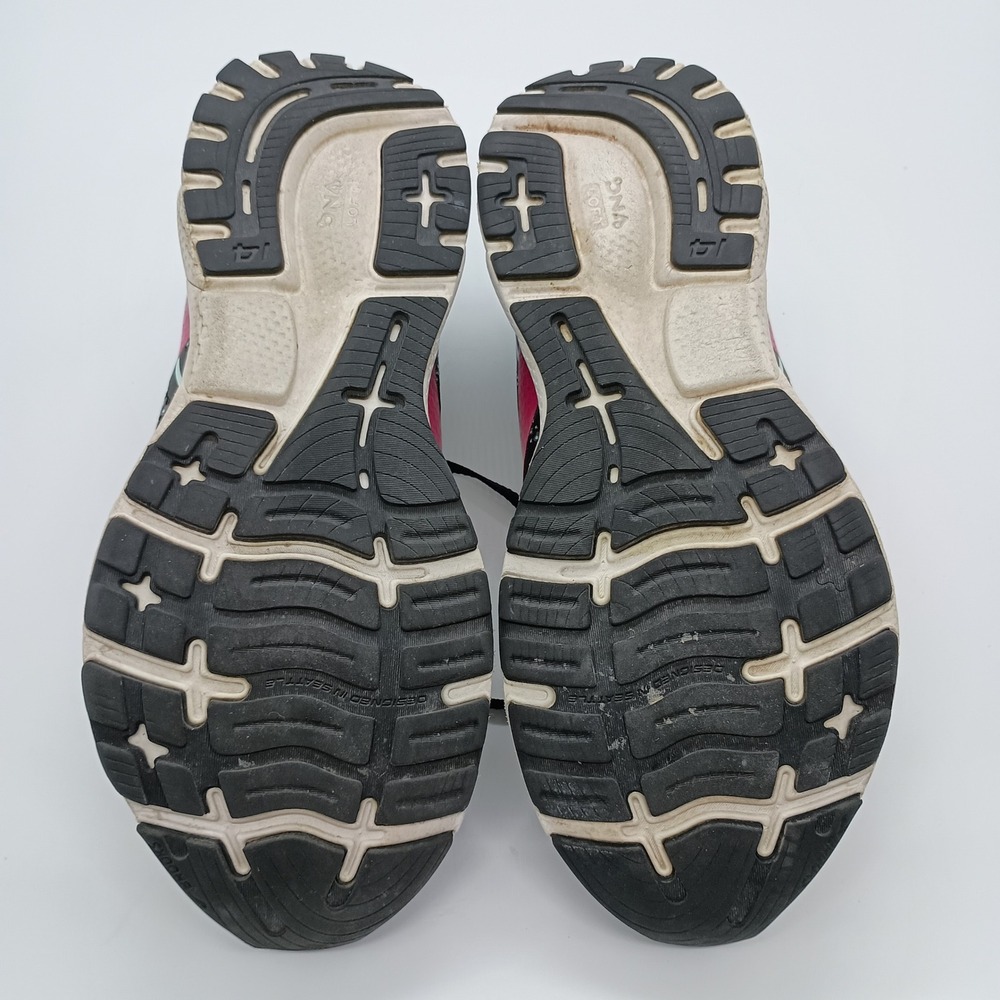 Brooks Ghost 14 Womens Running‎ Shoes Black Pink Size 11 - Picture 9 of 10